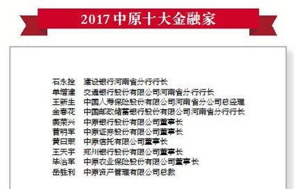 “2017中原经济年度大奖”权威发布！大河财立方喊你来围观