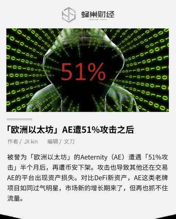 「欧洲以太坊」AE遭51%攻击之后