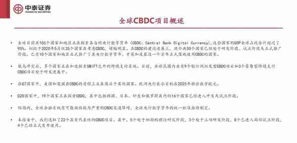 数字人民币专题报告：全球央行CBDC进展报告