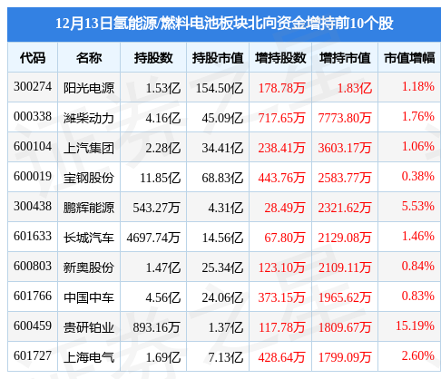 和新能源轻燃料有关的股票(新能源燃料电池股票)